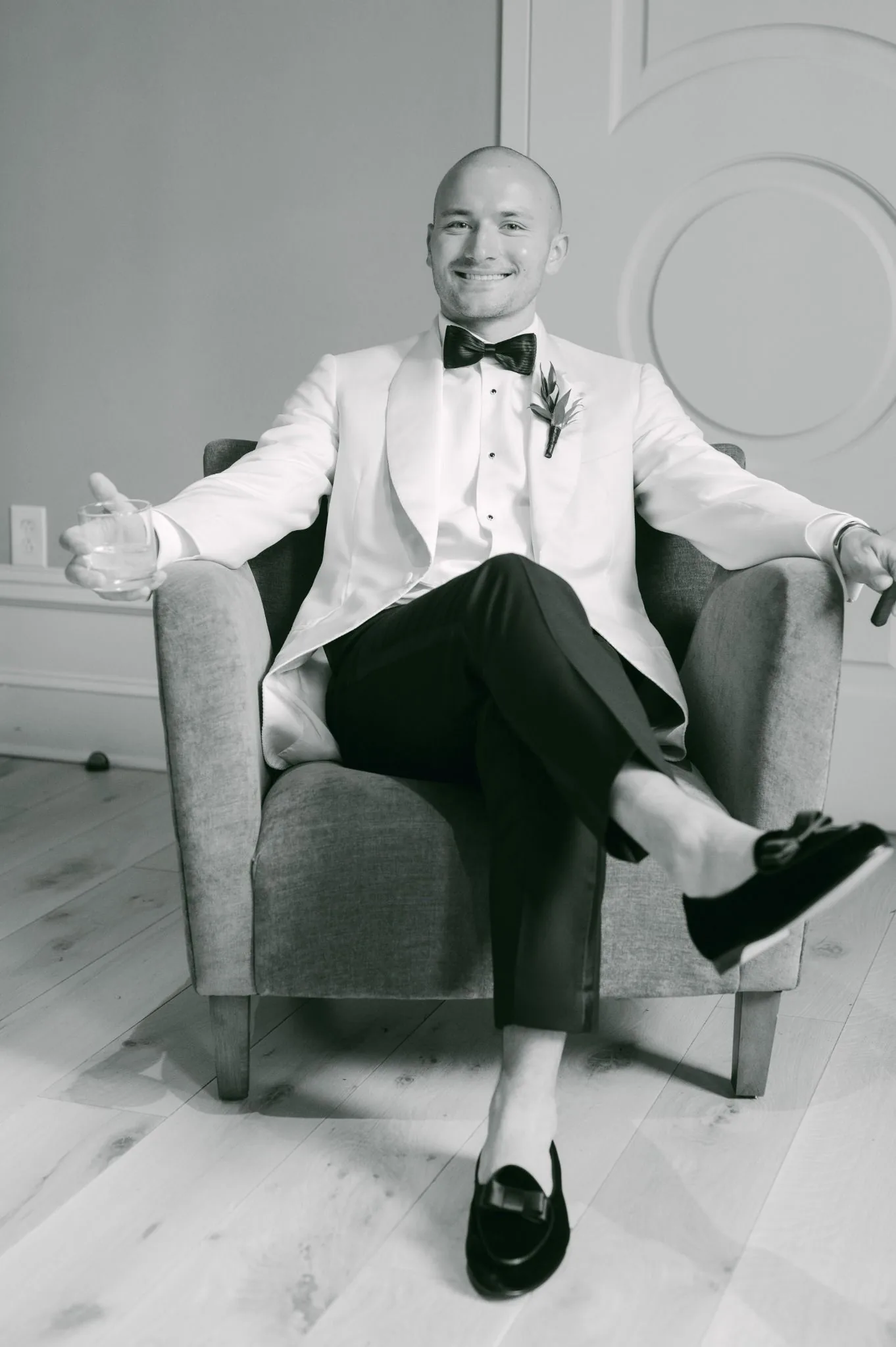 Groom relaxed